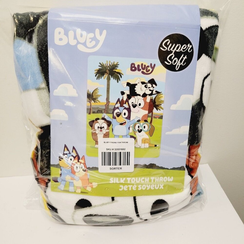 Bluey and Friends Soft Fleece Throw Blanket Winton Honey Mackenzie Jack